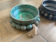 Load image into Gallery viewer, Rustic Beaded Clay Bowl Candle