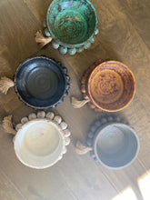 Load image into Gallery viewer, Rustic Beaded Clay Bowl Candle