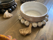 Load image into Gallery viewer, Rustic Beaded Clay Bowl Candle
